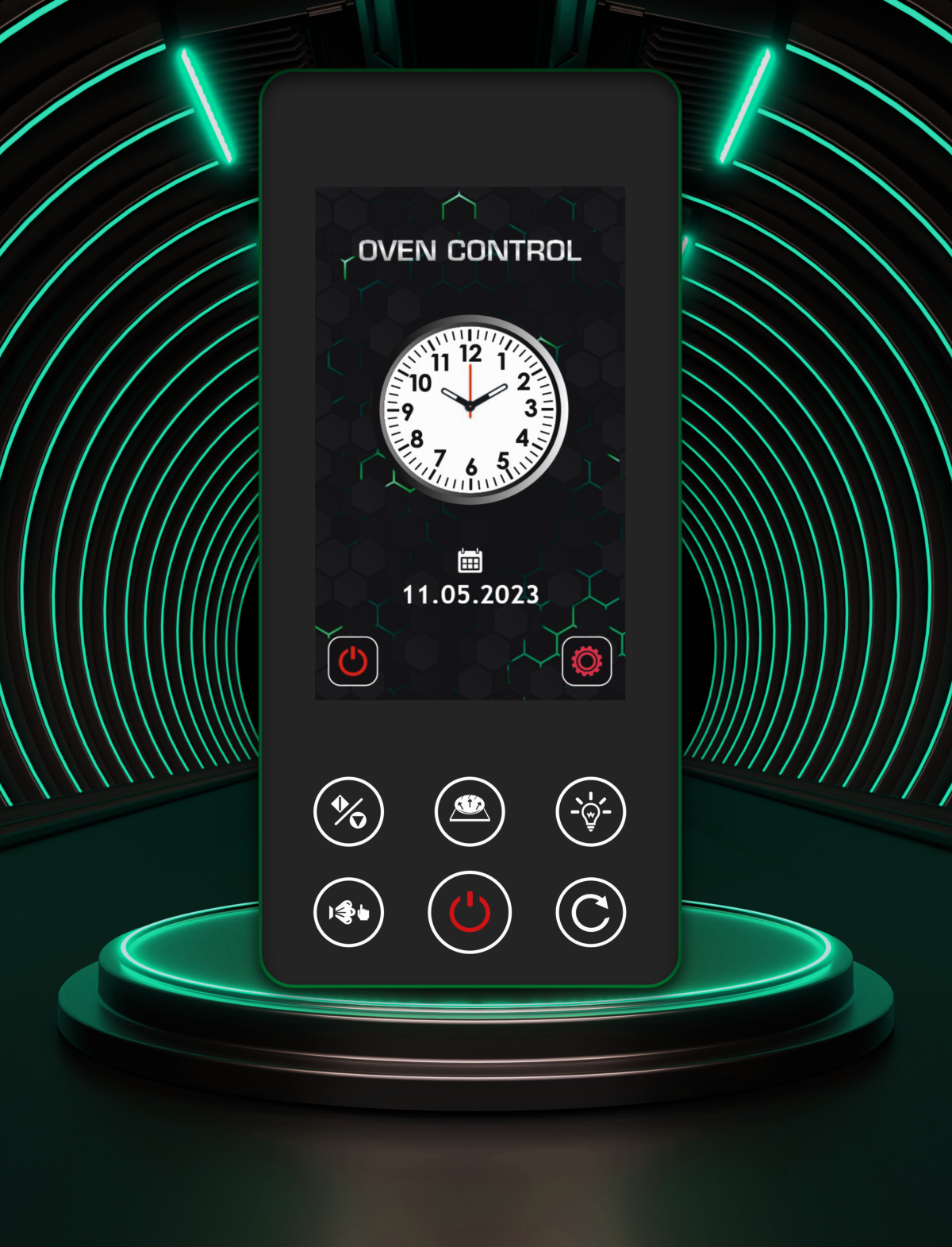 7″ Dokunmatik Fırın Kontrol Cihazı