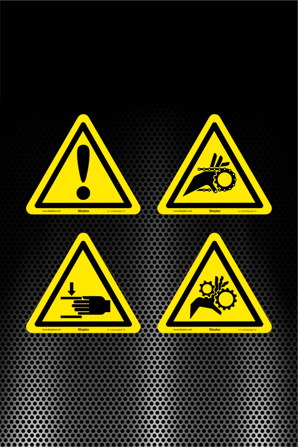 Makine / Ekipman Yaralanma Riski Uyarı Etiketleri